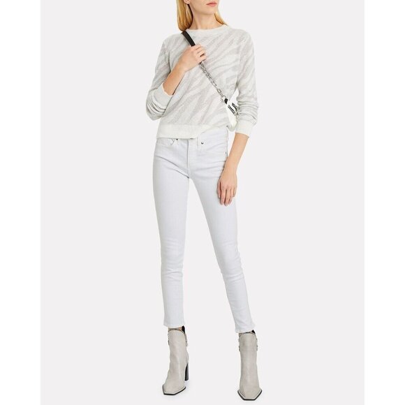 Veronica Beard Brooke Mid-Rise Skinny Jeans White Size 28 - Picture 2 of 7